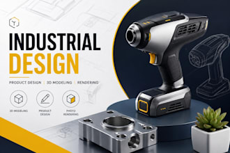 do 3d product modeling, 3d product rendering 3d cad design and industrial design