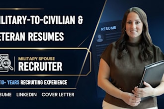 write a resume for veterans and military spouses, as a military spouse
