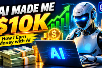 design high CTR faceless youtube thumbnails for business