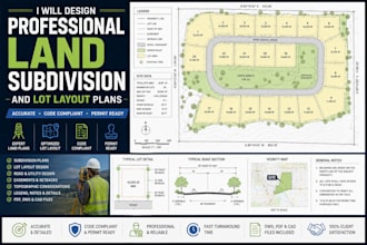 design professional land subdivision and lot layout plans