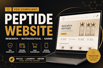 build a peptide, sarms, or woocommerce peptide website that stays compliant