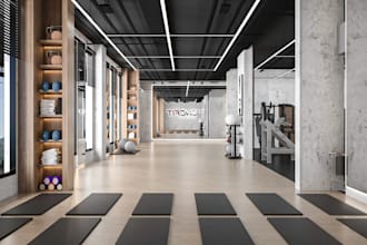 visual gymnasium interior,space planning,remodel workout, basement layout design