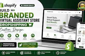 creat branded stores shopify manager design  custom desig dropshipping website