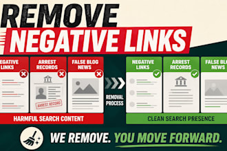 permanently remove negative links on google, arrest records, false blog news