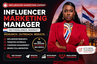 be your influencer marketing manager influencer research and outreach campaign