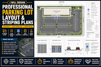 design professional parking lot layout and striping plans