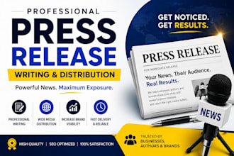 write and distribute UK USA press release with  PR distribution