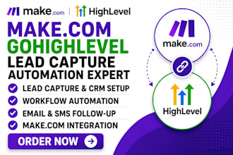 setup make com gohighlevel lead capture crm routing follow up automation