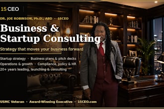 provide expert business and startup consulting, strategy and planning