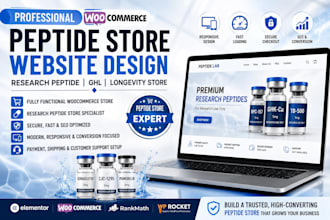build a research peptide website or peptide woocommerce store sarms website