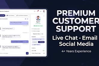 be your professional live chat and customer support agent