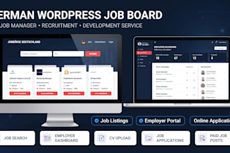 build german wordpress job board, wp job manager and recruitment website