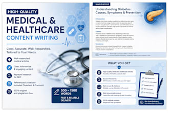 write high quality medical and healthcare content