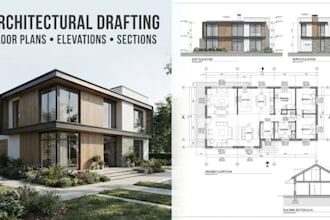 create architectural drafting and 2d floor plans