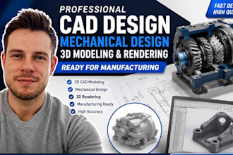 do cad design mechanical design, 3d cad rendering and modeling for manufacturing