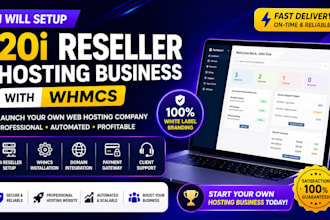 20i reseller hosting business website with whmcs or hosting