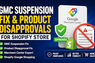 fix google merchant center suspension product disapprovals for shopify store