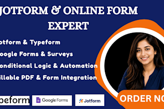 build jotform typeform cognito and formstck form with simple automation