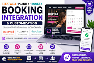 integrate treatwell, planity booksy booking system into your website