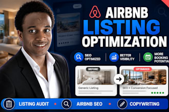 write seo ranking airbnb listing description, listing setup listing optimisation