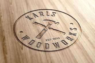 do awesome furniture, woodworking or woodwork and carpentry logo
