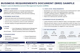 create brd frd process maps and business analysis documentation