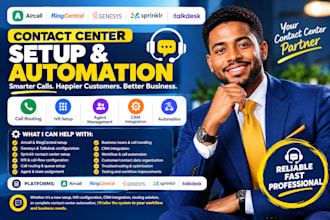 setup aircall ringcentral genesys sprinklr IVR call routing automation talkdesk