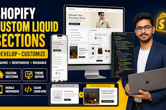 create shopify custom liquid sections, shopify custom liquid development