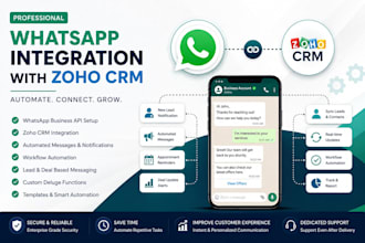 integrate whatsapp with zoho CRM and automate messaging