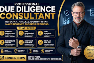 be your business due diligence consultant for risk analysis and verification