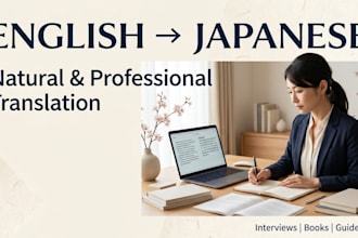 translate english into natural, polite japanese