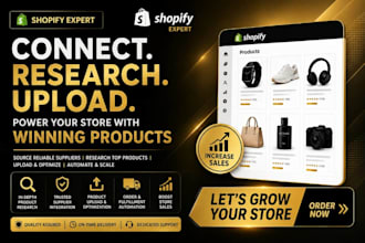 find winning products, suppliers, upload products to shopify