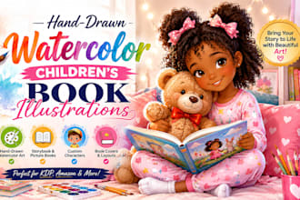 hand drawn watercolor book illustration hand drawn watercolor illustration