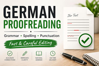 proofread and edit your german texts