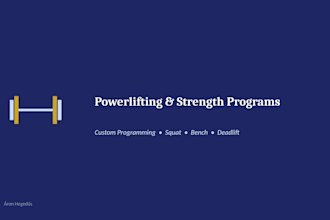 design a personalized powerlifting or strength training program