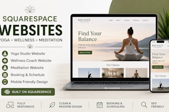 build squarespace yoga studio website wellness coach website meditation website