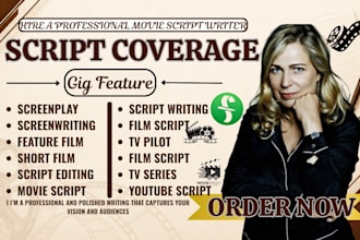 screenplay script coverage, story analysis, feedback and rewrite suggestions