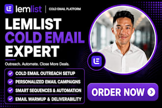 setup lemlist cold email outreach warmup automation campaign sequence b2b leads