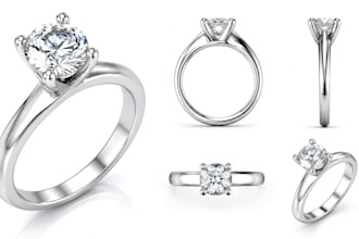 design custom rings with jewelry cad, 3d jewelry design, modeling and rendering