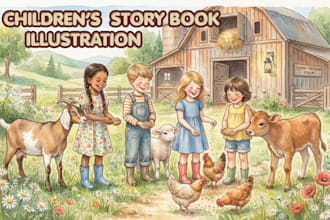 design children book illustration, picture book, kids story