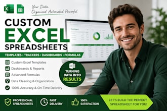 build excel dashboards, budget trackers and inventory sheets