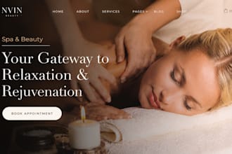 design wix med spa website aesthetic treatment booking website