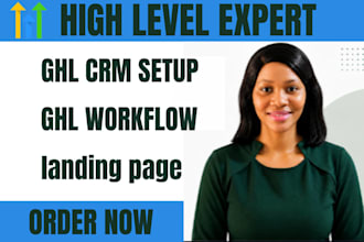 build gohighlevel ghl CRM setup workflow automation funnel website landing page