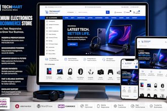 build an electronics gadgets woocommerce ecommerce website