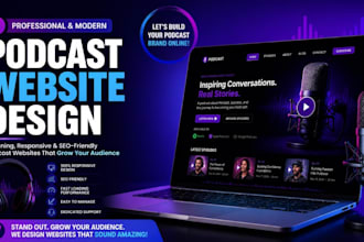 design a podcast website, music website in wordpress