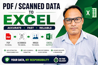 convert pdf and scanned data to excel accurately and professionally