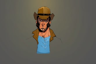 create a draw digital illustration