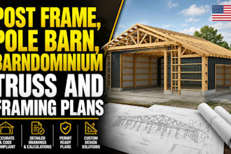 design post frame, pole barn, barndominium truss and framing plans