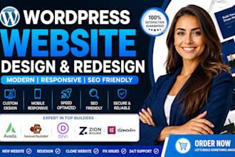 create responsive wordpress website using zion avada theme beaver builder divi
