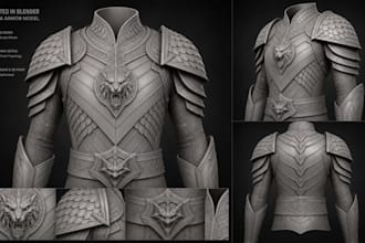 create custom 3d armor model cosplay armor wearable armor stl for 3d print paint
